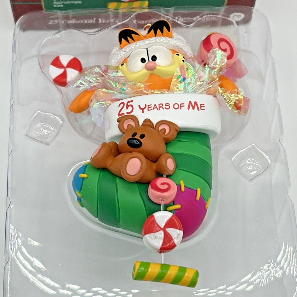 Garfield Christmas Stocking Ornament 25 Colossal Years Heirloom Collection 2003